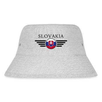 Slowenien Stil T-Shirt - Stanley/Stella recycelter Bucket Hat - Grau meliert - Vorne