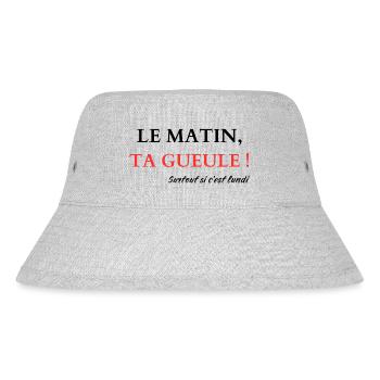 Le matin, Ta gueule - Bob recyclé Stanley/Stella - gris chiné - Devant