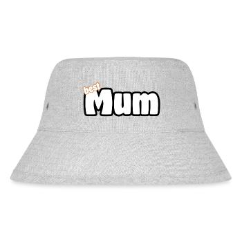 Mum, Mutti, Mutter - Stanley/Stella recycelter Bucket Hat - Grau meliert - Vorne