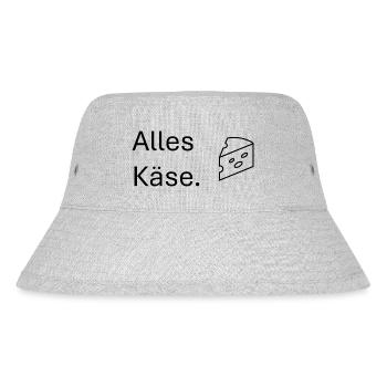Alles Käse – Lustiges Käse-Design - Stanley/Stella recycelter Bucket Hat - Grau meliert - Vorne