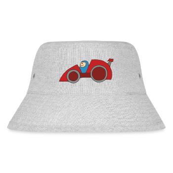race car - Stanley/Stella Recycled Bucket Hat - heather grey - Front