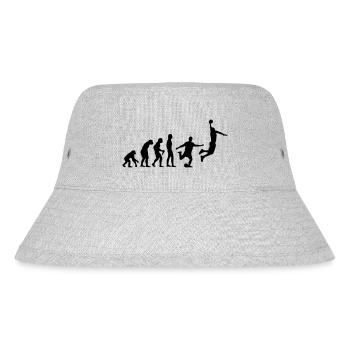 Basketball Evolution Fußball - Stanley/Stella recycelter Bucket Hat - Grau meliert - Vorne