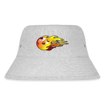 Flammenball - Stanley/Stella recycelter Bucket Hat - Grau meliert - Vorne