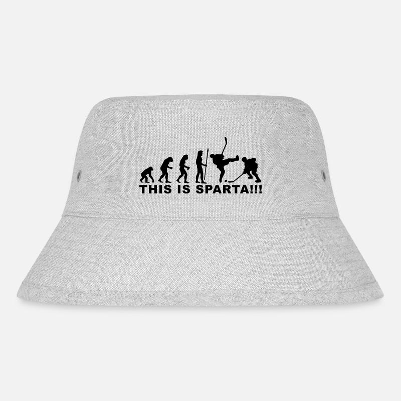 evolution_icehockey4 - Stanley/Stella Recycled Bucket Hat - heather grey