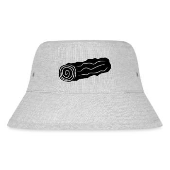 schwarz baumstamm holz stock feuerholz huette holz - Stanley/Stella recycelter Bucket Hat - Grau meliert - Vorne