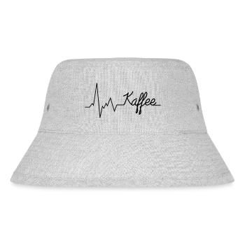 herzschlag kaffee - Stanley/Stella recycelter Bucket Hat - Grau meliert - Vorne