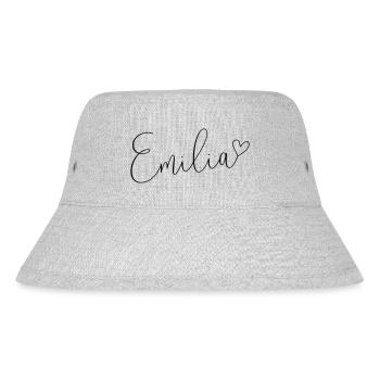 Emilia Name First Name Girl - Stanley/Stella Recycled Bucket Hat - heather grey - Front