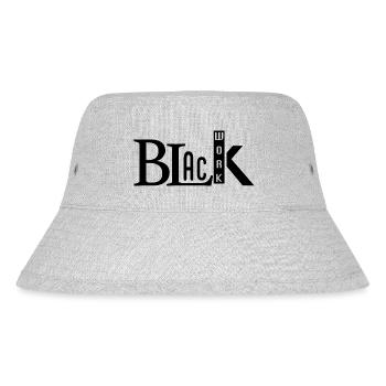 black work - Stanley/Stella recycelter Bucket Hat - Grau meliert - Vorne