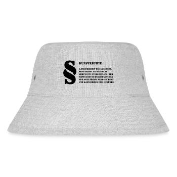 4 Kunstrechte | Jeder Mensch ist Kunst - Stanley/Stella recycelter Bucket Hat - Grau meliert - Vorne