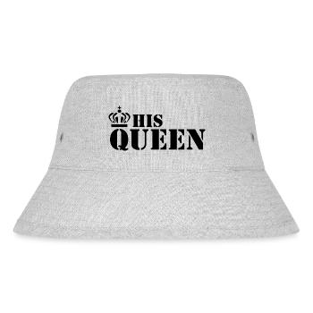 his queen her king couple black - Stanley/Stella recycelter Bucket Hat - Grau meliert - Vorne