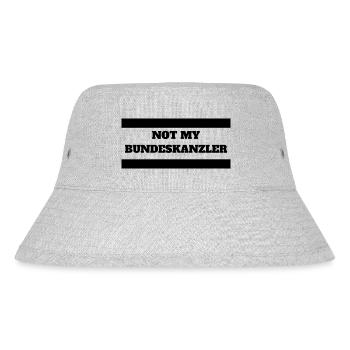 "Not my Bundeskanzler" - Stanley/Stella recycelter Bucket Hat - Grau meliert - Vorne