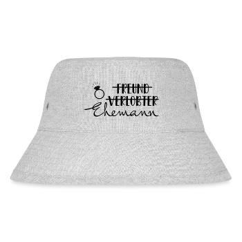 Ehemann | Hochzeit Geschenk Verlobung JGA Feier - Stanley/Stella recycelter Bucket Hat - Grau meliert - Vorne