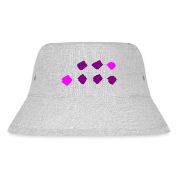 Plaid dots pattern - stripes - Stanley/Stella Recycled Bucket Hat - heather grey - Front