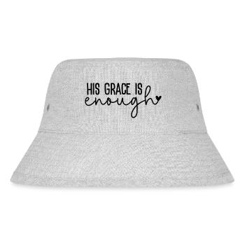His Grace is Enough - Stanley/Stella recycelter Bucket Hat - Grau meliert - Vorne