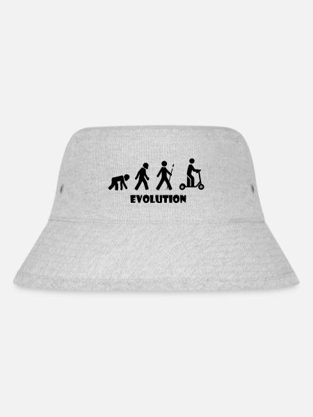 E-Scooter Roller Scooter - Stanley/Stella recycelter Bucket Hat - Grau meliert