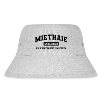 Miethaie Enteignen schwarz - Stanley/Stella recycelter Bucket Hat - Grau meliert - Vorne