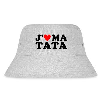J' aime ma tata cadeau tante coeur rouge - Bob recyclé Stanley/Stella - gris chiné - Devant