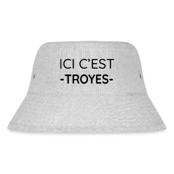 Ici c'est Troyes (noir) - Bob recyclé Stanley/Stella - gris chiné - Devant