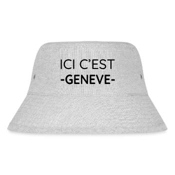 Ici c'est Genève (noir) - Bob recyclé Stanley/Stella - gris chiné - Devant