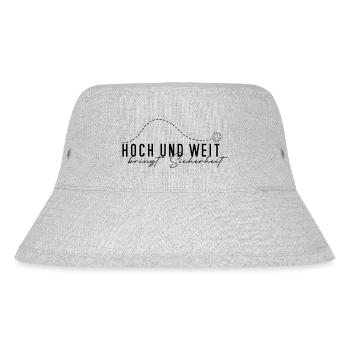 hoch und weit bringt sicherheit - Stanley/Stella recycelter Bucket Hat - Grau meliert - Vorne