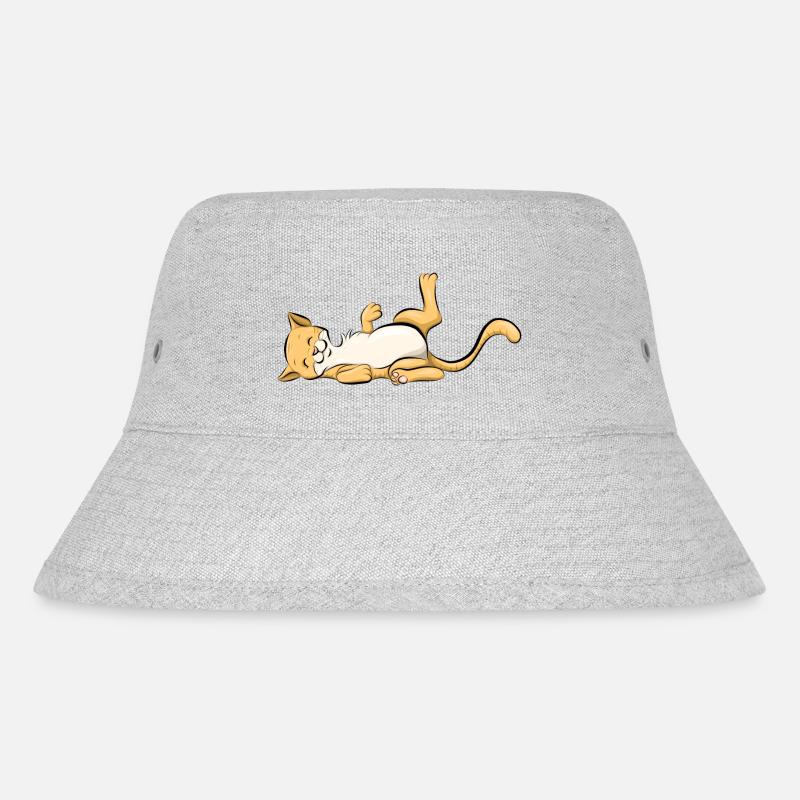 Cat - Stanley/Stella Recycled Bucket Hat - heather grey