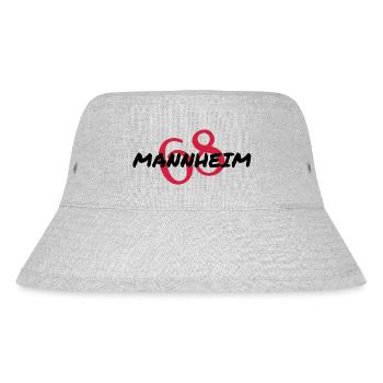 Mannheim Monnem Mannheimat - Stanley/Stella recycelter Bucket Hat - Grau meliert - Vorne