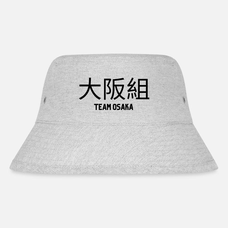 Team Osaka - Stanley/Stella recycelter Bucket Hat - Grau meliert