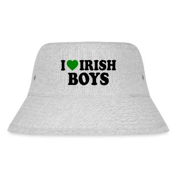 I love irish boys - Stanley/Stella Recycled Bucket Hat - heather grey - Front