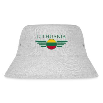 Ich liebe Litauen, Eleganz Stil Design T-Shirt - Stanley/Stella recycelter Bucket Hat - Grau meliert - Vorne