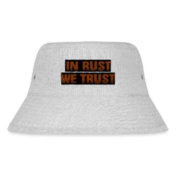 In Rost vertrauen wir - Stanley/Stella recycelter Bucket Hat - Grau meliert - Vorne