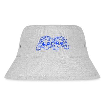 2 Turtles Couple Sister Wife Girlfriends - Stanley/Stella Recycled Bucket Hat - heather grey - Front