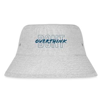 don't overthink - Stanley/Stella recycelter Bucket Hat - Grau meliert - Vorne