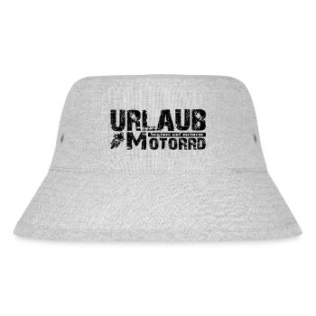 Urlaub beginnt auf meinem Motorrad Biker Spruch - Stanley/Stella recycelter Bucket Hat - Grau meliert - Vorne