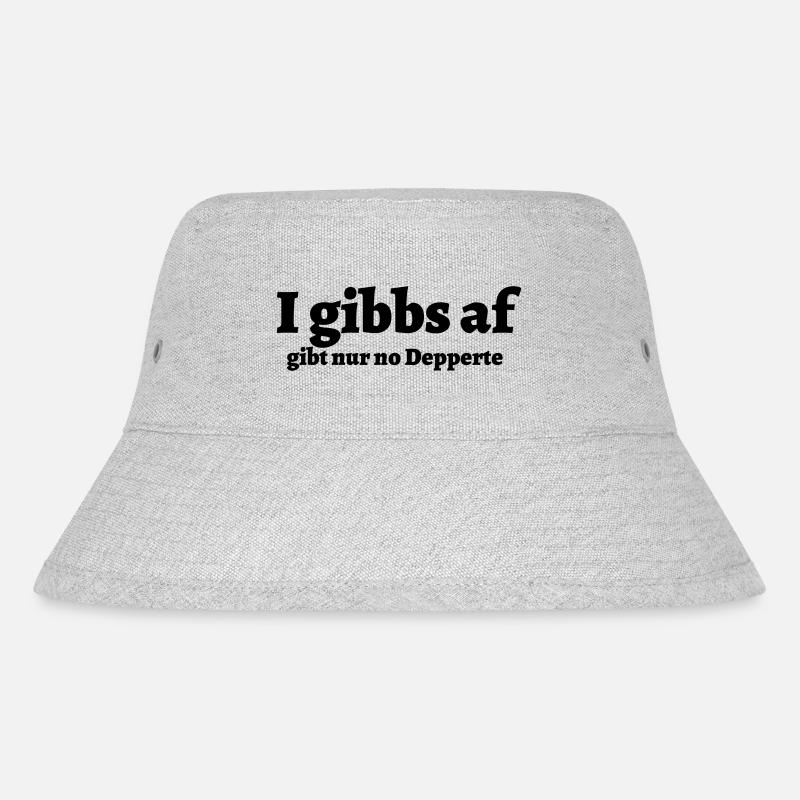 nur no depperte - bayerischer Spruch - Stanley/Stella recycelter Bucket Hat - Grau meliert