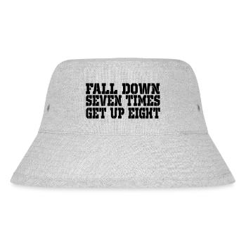 fall down seven get up 8 - Stanley/Stella Recycled Bucket Hat - heather grey - Front