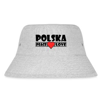 Polska - Polen - Stanley/Stella recycelter Bucket Hat - Grau meliert - Vorne