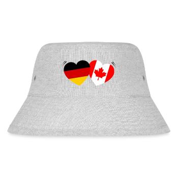 German-Canadian Love - Stanley/Stella Recycled Bucket Hat - heather grey - Front