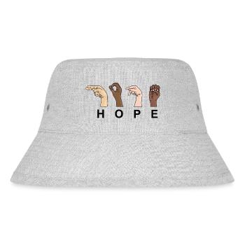 Hope in Sign Language / HOPE - Stanley/Stella Recycled Bucket Hat - heather grey - Front