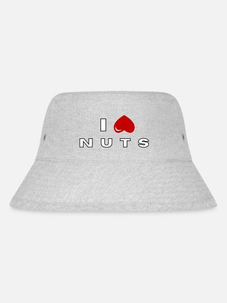 I hate Nuts - Stanley/Stella Recycled Bucket Hat - heather grey
