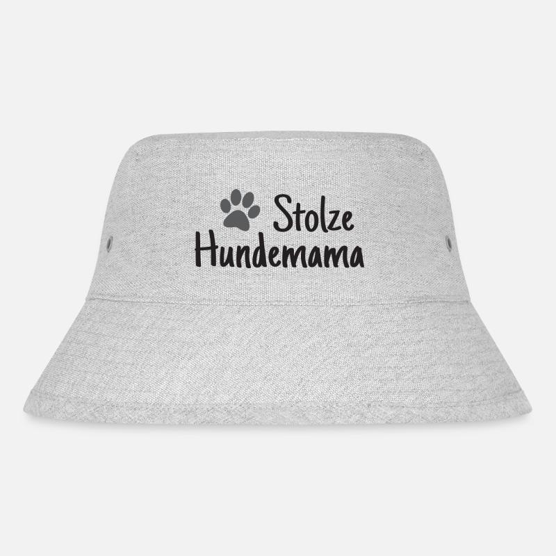 Stolze Hundemama - Stanley/Stella recycelter Bucket Hat - Grau meliert