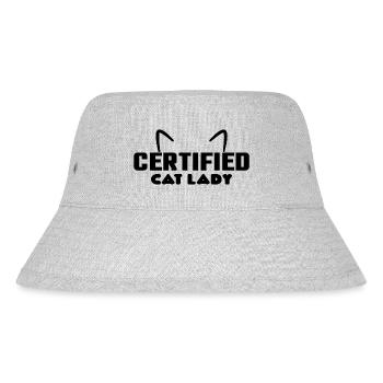 Certified Cat Lady - Stanley/Stella Recycled Bucket Hat - heather grey - Front
