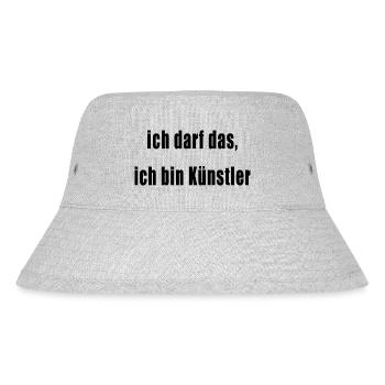 ich darf das ich bin künstler impact - Stanley/Stella recycelter Bucket Hat - Grau meliert - Vorne