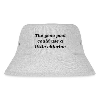 The gene pool could use a little chlorine - Stanley/Stella Recycled Bucket Hat - heather grey - Front