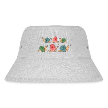 Schnecken - Stanley/Stella recycelter Bucket Hat - Grau meliert - Vorne