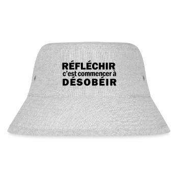 Réfléchir c'est commencer à désobéir - Bob recyclé Stanley/Stella - gris chiné - Devant