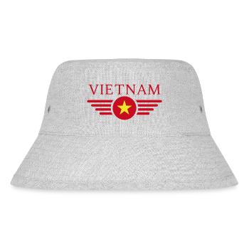 I love Vietnam - Stanley/Stella Recycled Bucket Hat - heather grey - Front
