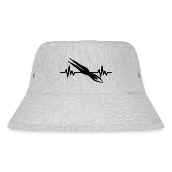 Heartbeat Swimmer - Diver Water Sports Athlete - Stanley/Stella Recycled Bucket Hat - heather grey - Front