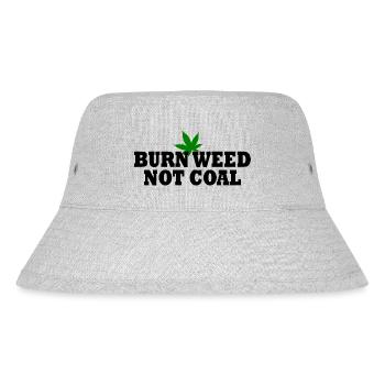 Burn weed not coal - Bob recyclé Stanley/Stella - gris chiné - Devant
