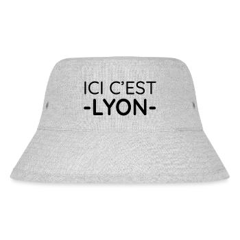 Ici c'est Lyon (noir) - Bob recyclé Stanley/Stella - gris chiné - Devant
