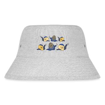 Schnecken - Stanley/Stella recycelter Bucket Hat - Grau meliert - Vorne